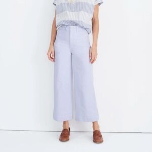 Madewell Emmett Wide-Leg Crop Pants (Iced Lilac)